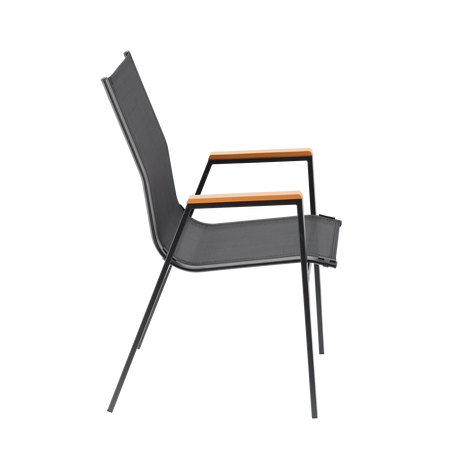 STEEL TEXTILENE CHAIR 61 x 56 x 90 CM BLACK