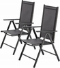 FOLDING GARDEN CHAIR ALUMINIUM 66 x 56 x 107 CM GREY
