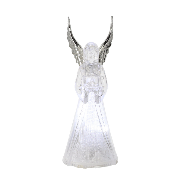 ORNAMENT DE CRĂCIUN - MIC ÎNGER LED DIN PLASTIC 4 x 4 x 11 CM MARIANTE MIXTE disp=12buc *9018