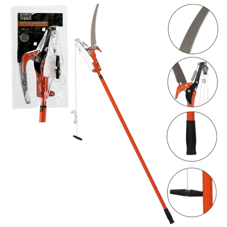 SECŢOR GĂSIENIC CU FIERĂSTRĂU PE TĂCINĂ TELESCOPICĂ 250 CM *0535