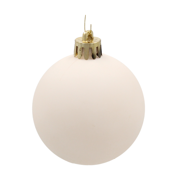 SET OF 6 ORNAMENTS 6 CM CHAMPAGNE/GRAY/WHITE