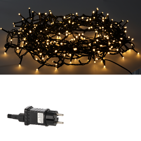LAMPKI LED 200L CIEPŁY BIAŁY + ZIMNY FLASH, DŁ. 3 + 10 M WEWN/ZEWN *9478