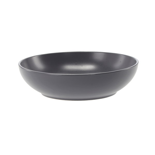 Farfurie adâncă de 19,5 CM ceramică rotundă "GRI" ambalaj=6buc *8849