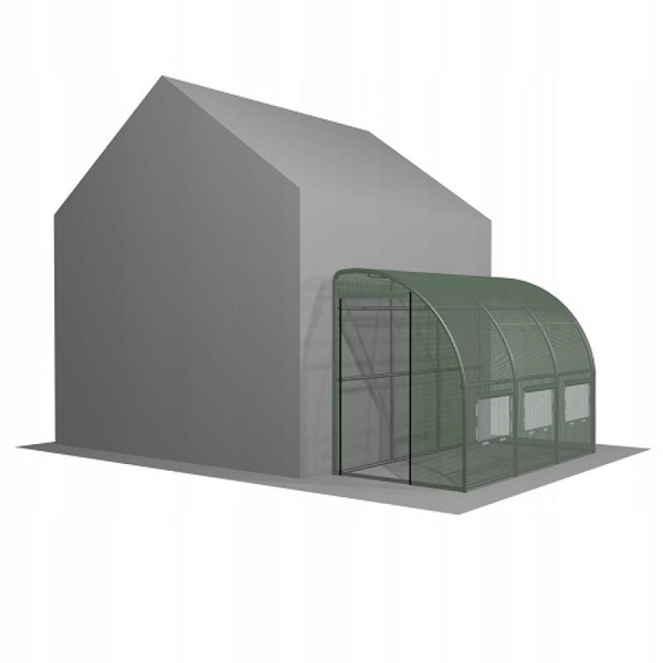 TUNEL FOLIOWY OGRODOWY 3 SEGMENTOWY "POŁÓWKA" ZIELONY 4X1,5X2 m