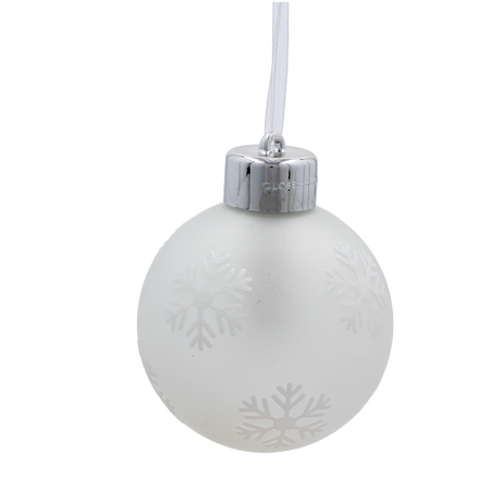 KPL. 3 BOMBEK SZKLANYCH LED ZE ŚNIEŻYNKAMI Z PILOTEM 8 X 10 CM *9476