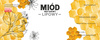 KPL. 100 ETYKIET MIÓD NEKTAROWY LIPOWY 154 x 60 MM *8207