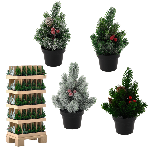 BRAZI DECORATIVI DE CRĂCIUN 21 CM MIX DE MODELE disp=24buc pal=120buc *2022