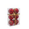 SET DE 6 BILE ROȘII PENTRU CRĂCIUN DE 7 CM MIX DE MODELE *6451