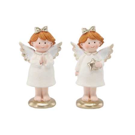 FIGURINA ADORATĂ - ÎNGER ALB 8 X 5,5 X 14 CM MIX DE MODELE ambalaj=8buc *1520
