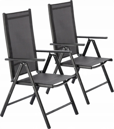 FOLDING GARDEN CHAIR ALUMINIUM 66 x 56 x 107 CM GREY