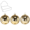 GLASS ORNAMENT - GOLD DECORATED MIXED PATTERNS 8 CM