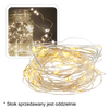 DECORATIVE LIGHT WIRE WITH 60 LED LIGHTS BATTERY-POWERED