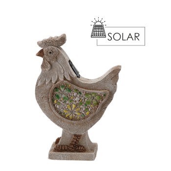 FIGURKA WIELKANOCNA - KURA W KWIATY 27,5 x 10,5 x 40,5 CM LED *7010
