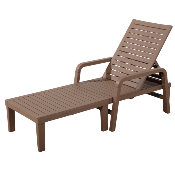 LEŻAK OGRODOWY 192X66X33CM JASNY BRĄZ*6416