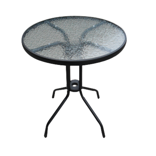 STOLIK OGRODOWY OKRĄGŁY 60 x 60 x 70 cm CZARNY