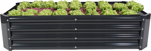 GRĂDINĂ DE LEGUME ȘI FLORI 180 X 90 X 30 CM RECTANGULARĂ ANTRACIT *8410