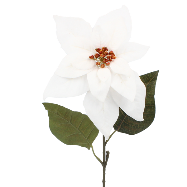 ARTIFICIAL FLOWER - POINSETTIA 65 CM WHITE