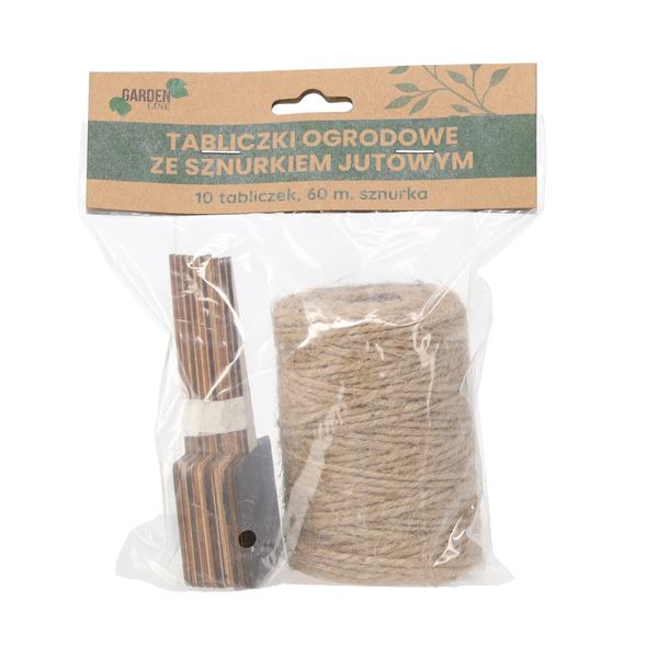 60M JUTE YARN +10 PC PLANT MAKERS 6 CM