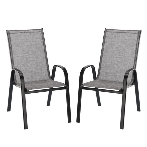 Set de 2 scaune de grădină gri 54 x 72 x 96 *9917