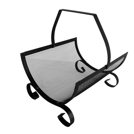 MESH LOG HOLDER BLACK L15"