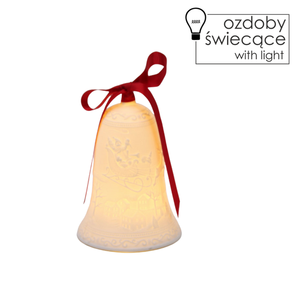 DECORAȚIUNE DE CRĂCIUN - CLOPOT CERAMIC LED *1181