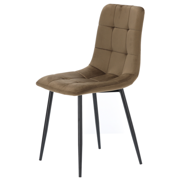 KRZESŁO NOWOCZESNE WELUROWE BRĄZOWE *2944