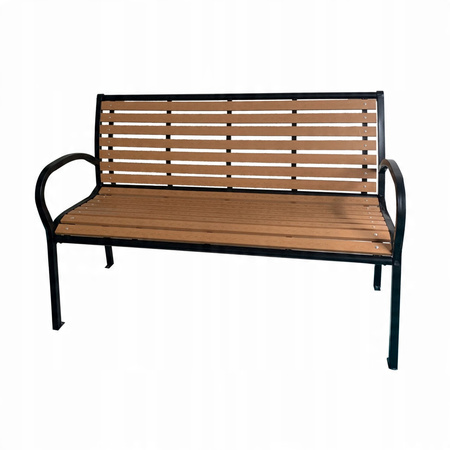 ZAHRADNÍ LAVICE 125 x 60 x 80 CM HNĚDÁ *0865
