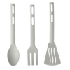 SET OF 3 PCS KITCHEN UTENSILS FORK + SPOON + SPATULA