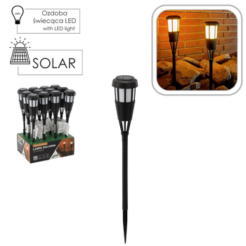 LAMPA SOLARNA SOLENTO 7,3 x 7,3 x 50,5 CM CIEPŁY BIAŁY disp=12szt *4613