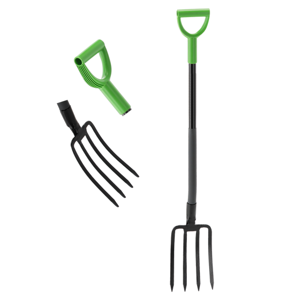 ZÁHRADNÉ PLATFORMOVÉ VIDLY 4-ČLENNÉ S OCEĽOVOU RÚČKOU 120 CM *4051