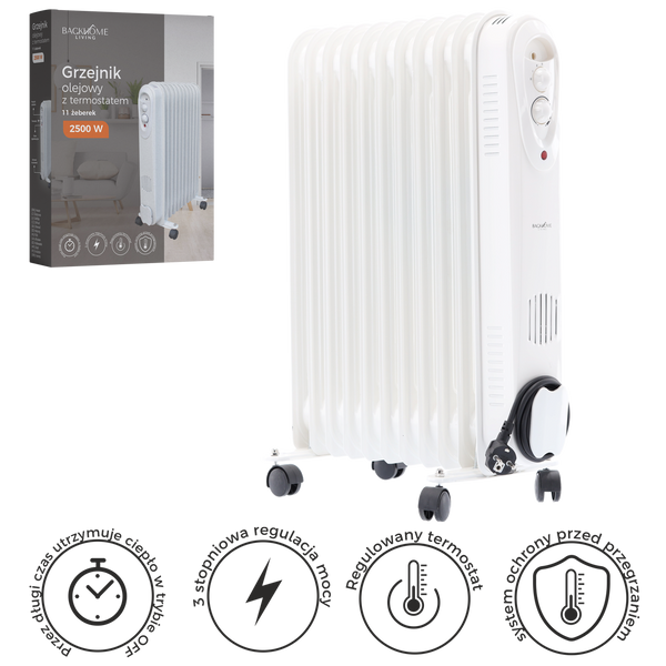 GRZEJNIK ELEKTRYCZNY Z TERMOSTATEM 2500W