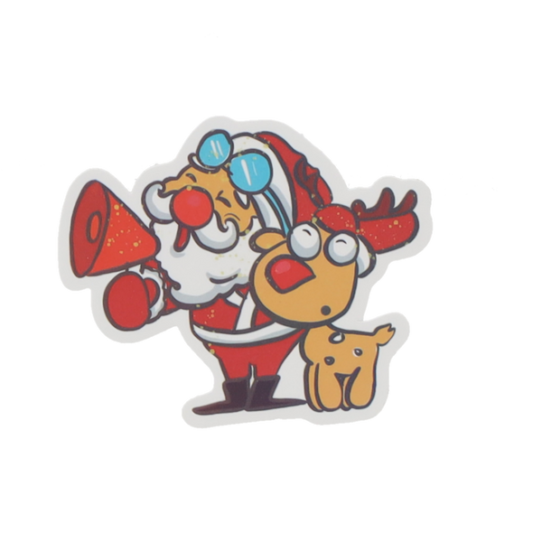 SET OF 3 CHRISTMAS DECORATIONS WITH STICKERS - MIX OF DESIGNS