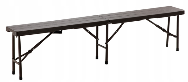 ŁAWKA TURYSTYCZNA SKŁADANA 180 x 25 x 43 CM BRĄZOWA *0995