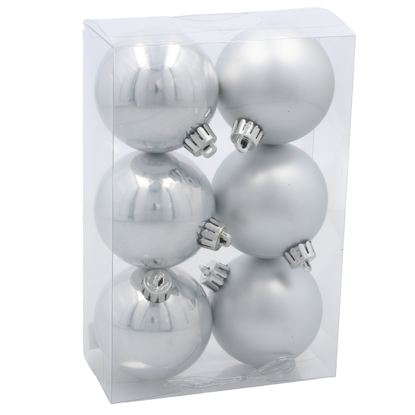 KPL. 6 BOMBEK 6 CM CZERWONY / ZŁOTY / SREBRNY *3863