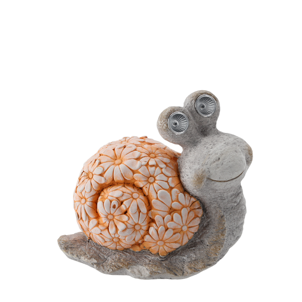 FIGURKA OGRODOWA - ŚLIMAK ZE ŚWIECĄCYMI OCZAMI 30,2 x 18,5 x 27,4 CM LED *7478