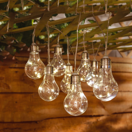 SOLAR GARDEN GARLAND LENGTH 2 + 1.8 M MOZA 10 LED WARM WHITE