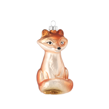 GLASS ORNAMENT - RED FOX 6.1 X 5.9 X 11.1 CM