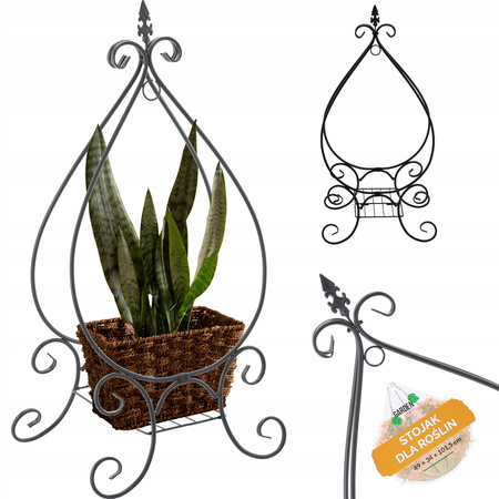 SUPORT PENTRU PLANTE 49 x 34 x 101,5 CM NEGRU disp=6buc *5516