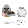 HEXAGONAL JAR WITH LID 280ML DISPLAY = 12PCS
