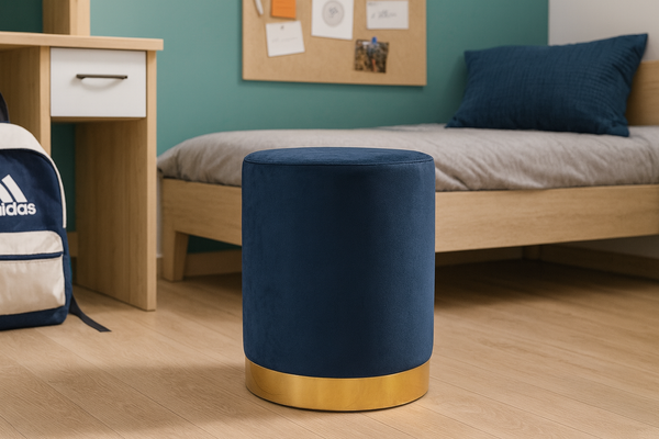 PUFA ROTUNDA 28 X 42 CM ALBASTRU ÎNTUNECAT *4286