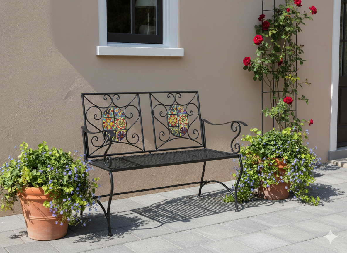 ŁAWKA OGRODOWA MOZAIKOWA 115 x 56 x 90 CM pol_pl_LAWKA-OGRODOWA-MOZAIKOWA-115-x-56-x-90-CM-9023_1