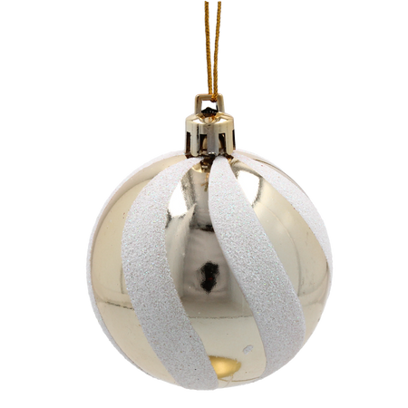 SET OF 24 CHRISTMAS BAUBLES RED, SILVER, GOLD