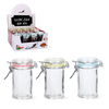 GLASS HERMETIC JAR 60 ML WITH LID DISPLAY=12PCS