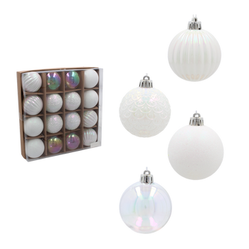 KPL. 16 BOMBEK 6 CM SILVER / WHITE *3726