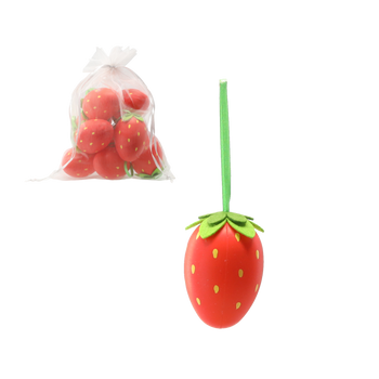 SET OF 9 EASTER DECORATIONS - EGGS - STRAWBERRIES 4 x 6 CM