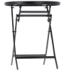 FOLDING ROUND TABLE 60 x 70 CM BLACK