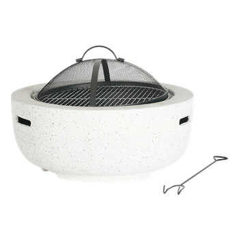 ZÁHRADNÉ OHNISKO S KRYTOM A KOPÁČOM 60 x 60 x 42 CM *0131