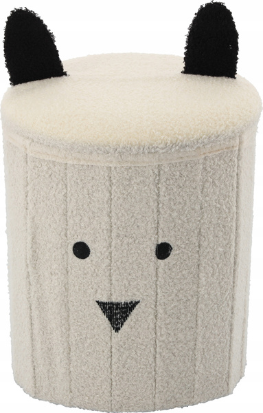 SKŁADANA PUFA ZE SCHOWKIEM 28 x 28 x 34 CM BIAŁA *4243