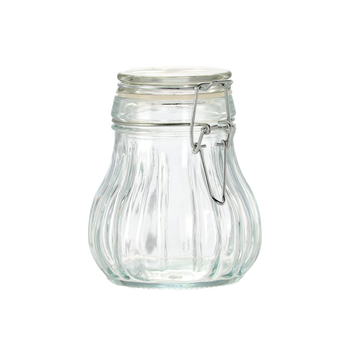 GLASS STORAGE JAR WITH GLASS LID 270ML