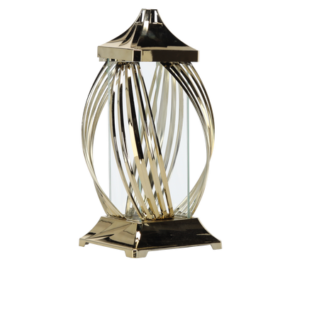 Lampión 40 cm stužka metalická zlatá/srebrová balenie=3ks*8507